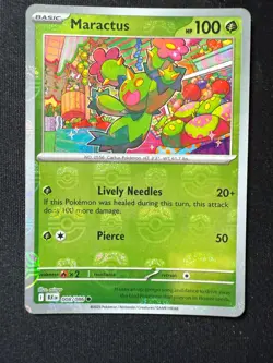 Pokemon TCG Maractus 008/086 Master Ball Reverse Holo – S&V Black Bolt Set – NM - Image 2