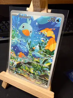 Pokemon TCG Ducklett 109/086 Illustration Rare – S&V White Flare Set – NM - Image 1