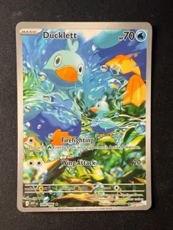 Pokemon TCG Ducklett 109/086 Illustration Rare – S&V White Flare Set – NM - Image 2