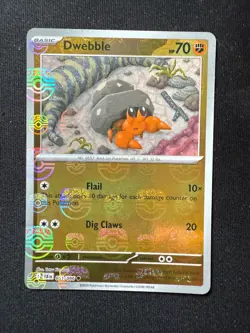 Pokemon TCG Dwebble 051/086 Master Ball Reverse Holo – S&V Black Bolt Set – NM - Image 2