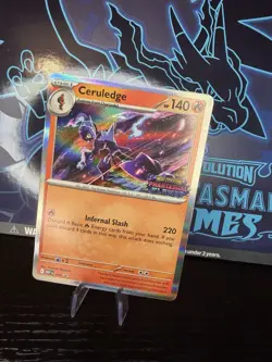 Pokemon TCG Ceruledge Stamped 014 Black Star Promo Phantasmal Flames NM - Image 1