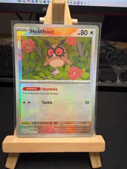 Pokemon TCG Hoothoot 077/131 - Master Ball Reverse Holo - Prismatic Evolutions - Image 1
