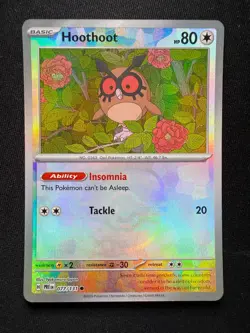 Pokemon TCG Hoothoot 077/131 - Master Ball Reverse Holo - Prismatic Evolutions - Image 2