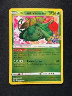 Pokemon TCG Radiant Venusaur 004/078 - Radiant Rare - Pokemon GO - NM - Image 2