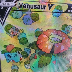 Pokemon Venusaur V Custom Made Fan Art Holo With Texture - Image 3