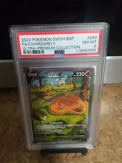 2022 Pokemon Swsh Bsp Fa/Charizard V Ultra Premium Collection Psa 8 - Image 1