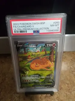2022 Pokemon Swsh Bsp Fa/Charizard V Ultra Premium Collection Psa 8 - Image 2