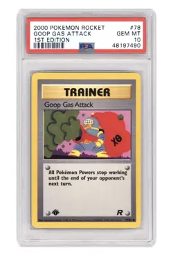 2000 Pokemon Rocket Goop Gas Attack #78 1st Edition PSA 10 GEM MINT Trainer - Image 1
