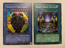 Magician of Black Chaos PP01-EN001 + Black Magic Ritual EN002 SECRET LP SET - Image 1