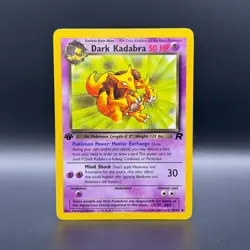 Dark Kadabra 39/82 Uncommon Team Rocket 1st Edition Non Holo Pokemon Card - Image 1