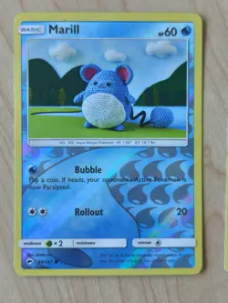 Azumarill And Marill Pokemon Card Lot Asako Ito Stellar Crown Reverse Holo X6 NM - Image 5