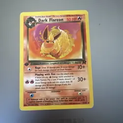 Dark Flareon Pokemon Card Team Rocket First Edition 35/82 LP - Image 1