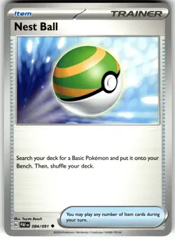 Nest Ball 084/091 SV: Paldean Fates Uncommon Pokemon Card NM - Image 1