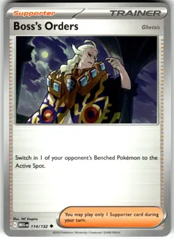 Boss's Orders [Ghetsis] 114/132 ME01: Mega Evolution Uncommon Pokemon Card NM - Image 1