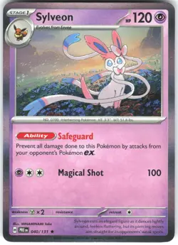 Sylveon Holo 040/131 SV: Prismatic Evolutions Rare Pokemon Card LP - Image 1