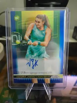 2024 Topps Chrome Tennis 9 Card Autograph Lot Kostyuk Shang Volynets Autos - Image 2