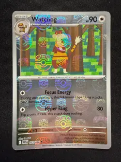 Pokemon TCG Watchog 073/086 – White Flare – Master Ball Reverse Holo – NM - Image 2