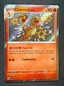 Charmeleon 110/091 Shiny Rare Card Scarlet Violet Paldean Fates - Image 2