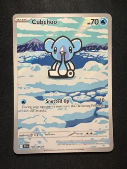 Pokemon TCG Cubchoo 109/086 – Black Bolt – Illustration Rare – NM - Image 2