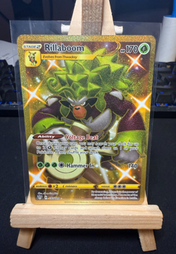 Pokemon TCG Rillaboom 197/189 – Darkness Ablaze – Gold Secret Rare – NM - Image 1