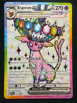 Pokemon TCG Espeon ex SVP 175 – Prismatic Evolutions – Premium Figure Promo – NM - Image 2
