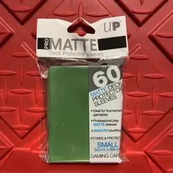 Ultra Pro 60 GREEN PRO-MATTE Small Size Deck Protector NEW Gaming Card Sleeves - Image 1