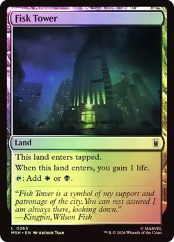 NM Foil Fisk Tower, MTG, Super Heroes, Magic the Gathering, 265 - Image 1