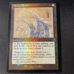 MTG Magic The Gathering Ivory Tower Foil Retro Frame Artifact Commander - Image 1
