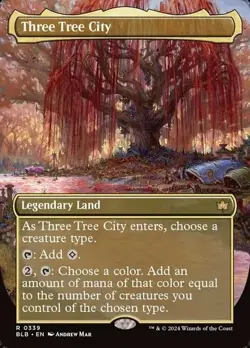 1 x Three Tree City (0339) - Borderless - Bloomburrow - NM-Mint - MTG - Image 1