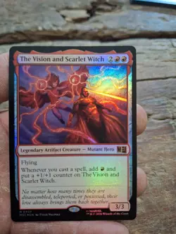 The Vision and Scarlet Witch Foil 707 Marvel Super Heroes Magic the Gathering - Image 1