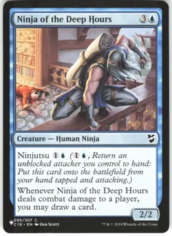 Ninja of the Deep Hours 95 Commander 2018 C MTG Magic The Gathering C 2018 LP - Image 1