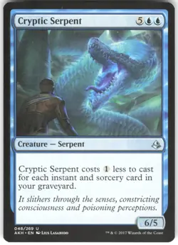 Cryptic Serpent 48 Amonkhet U MTG Magic The Gathering U 2017 LP - Image 1