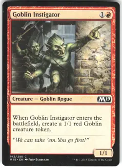 Goblin Instigator 142 Core Set 2019 M19 C MTG Magic The Gathering C MP - Image 1