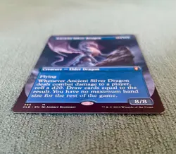 MTG Magic the Gathering Ancient Silver Dragon Borderless CLB Unplayed! - Image 3