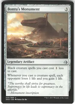 Bontu's Monument 225 Amonkhet U MTG Magic The Gathering U 2017 LP - Image 1