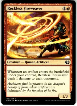 Reckless Fireweaver 126 Kaladesh KLD C MTG Magic The Gathering C LP - Image 1