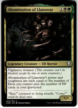 Abomination of Llanowar 265 Commander Legends U MTG Magic The Gathering LP - Image 1