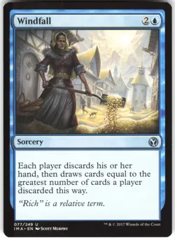 Windfall 77 Iconic Masters U MTG Magic The Gathering U 2017 LP - Image 1