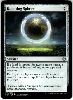 Damping Sphere 213 Dominaria U MTG Magic The Gathering LP - Image 1