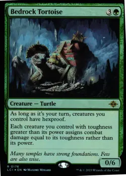 MTG TCG - Bedrock Tortoise 176 Foil The Lost Caverns of Ixalan - NM - Image 1