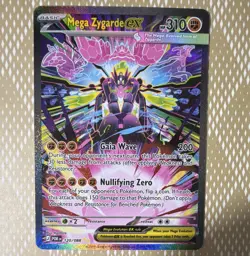POTENTIAL 10! Mega Zygarde EX 120/088 Full Art Holo Rare HP310 - Image 1
