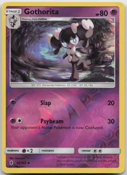 Gothorita 53/145 Uncommon Guardians Rising Pokemon TCG Reverse Holo NM - Image 1