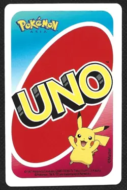 Pokemon 2020 UNO Mewtwo Red Asia Back #9 Mattel Near Mint/Mint - Image 2