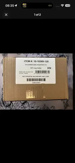 Pokemon TCG: Mega Moonlit Tins Case of 6 Tins - SEALED TINS IN HAND - Image 1