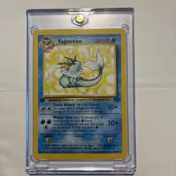 Pokemon TCG Vaporeon 28/64 Jungle 1st Edition 26/84 - Image 1