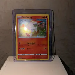 Pokemon Card Promo SWSH244 Holographic Scorbunny Near Mint - Image 1