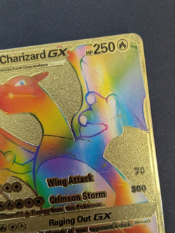 Gold Metal Charizard GX 150/147 Sm-Burning Shadows Secret Rare Design Pokemon - Image 2