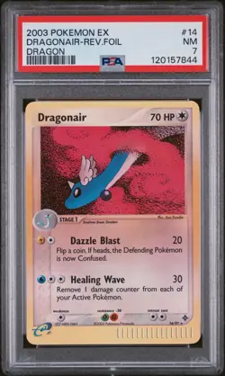 Pokemon Dragonair Reverse Holo Ex Dragon 14/97 PSA 7 NM - Image 1