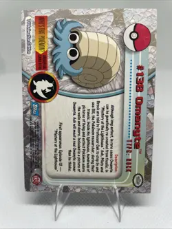 2000 Topps Pokemon TV Animation Edition Series 3 Non Holo #138 Omanyte - Image 2