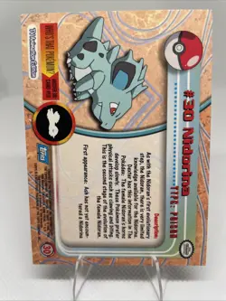 Pokemon 1999 Topps TV Animation Edition Series 1 #30 Nidorina - Image 2